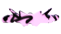 an image of a pink and black graffiti design on a black background